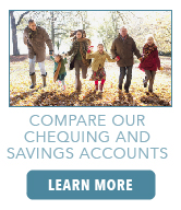 Compare chequing and savings